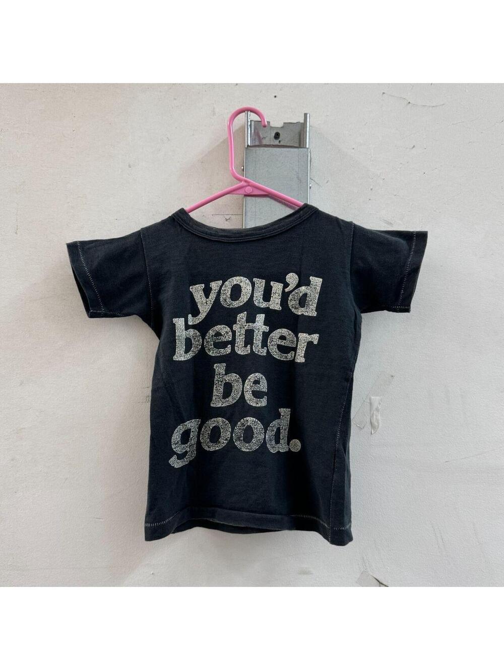 Japanese go2hollywood Black Graphic Kids Tee